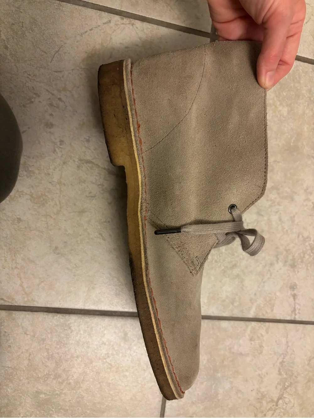 Clarks Taupe Suede Chukka Boots